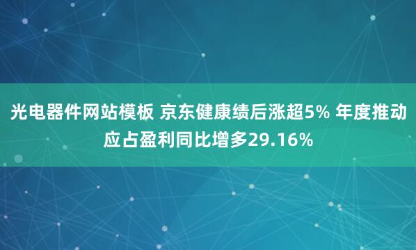 光电器件网站模板 京东健康绩后涨超5% 年度推动应占盈利同比增多29.16%