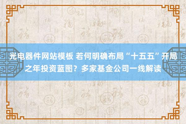 光电器件网站模板 若何明确布局“十五五”开局之年投资蓝图？多家基金公司一线解读