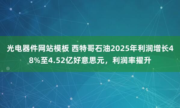 光电器件网站模板 西特哥石油2025年利润增长48%至4.52亿好意思元，利润率擢升