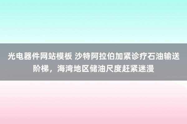 光电器件网站模板 沙特阿拉伯加紧诊疗石油输送阶梯，海湾地区储油尺度赶紧迷漫