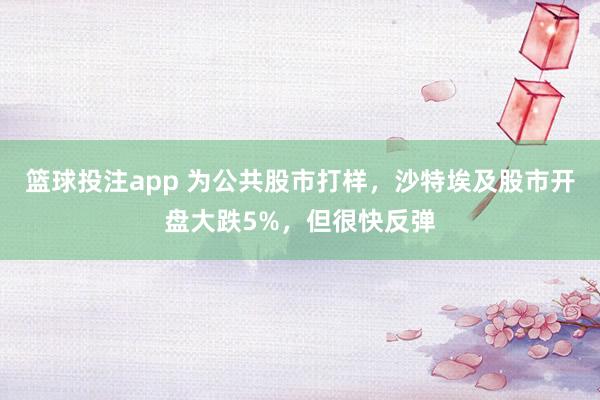 篮球投注app 为公共股市打样，沙特埃及股市开盘大跌5%，但很快反弹