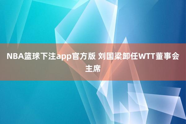 NBA篮球下注app官方版 刘国梁卸任WTT董事会主席