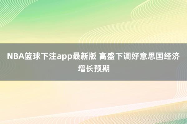 NBA篮球下注app最新版 高盛下调好意思国经济增长预期