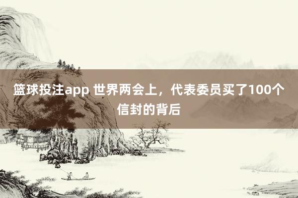篮球投注app 世界两会上，代表委员买了100个信封的背后