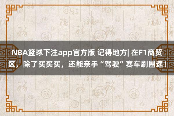 NBA篮球下注app官方版 记得地方| 在F1商贸区，除了买买买，还能亲手“驾驶”赛车刷圈速！