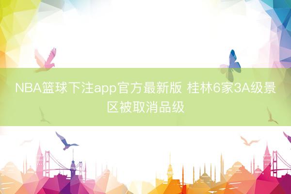 NBA篮球下注app官方最新版 桂林6家3A级景区被取消品级