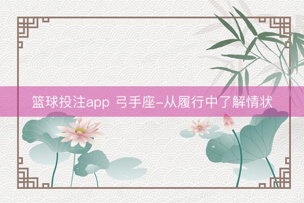 篮球投注app 弓手座-从履行中了解情状