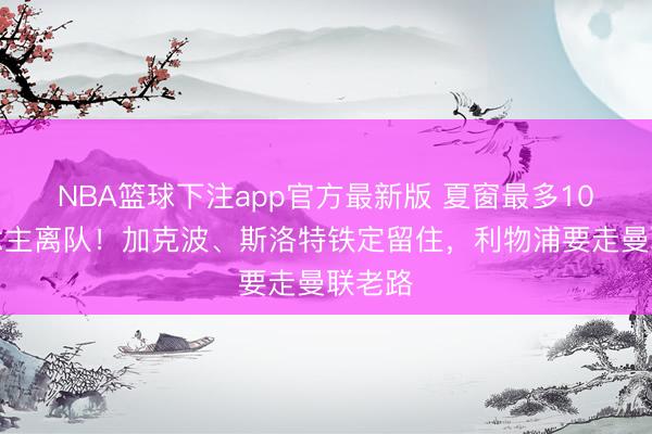 NBA篮球下注app官方最新版 夏窗最多10东说念主离队！加克波、斯洛特铁定留住，利物浦要走曼联老路