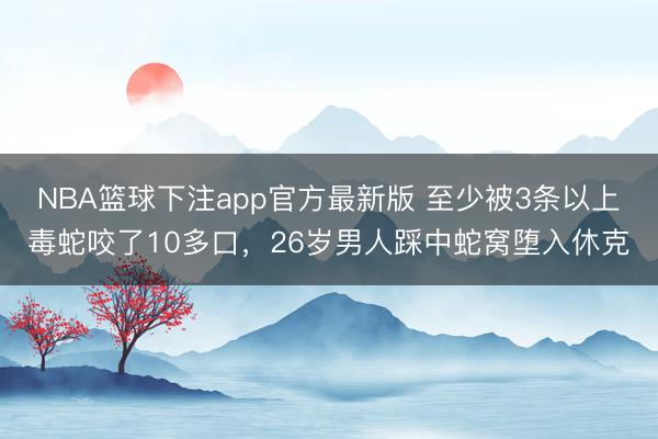 NBA篮球下注app官方最新版 至少被3条以上毒蛇咬了10多口，26岁男人踩中蛇窝堕入休克
