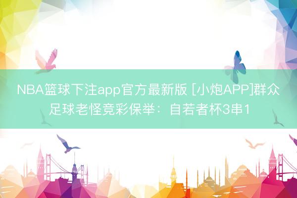 NBA篮球下注app官方最新版 [小炮APP]群众足球老怪竞彩保举：自若者杯3串1