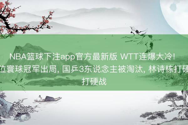 NBA篮球下注app官方最新版 WTT连爆大冷! 首位寰球冠军出局， 国乒3东说念主被淘汰， 林诗栋打硬战