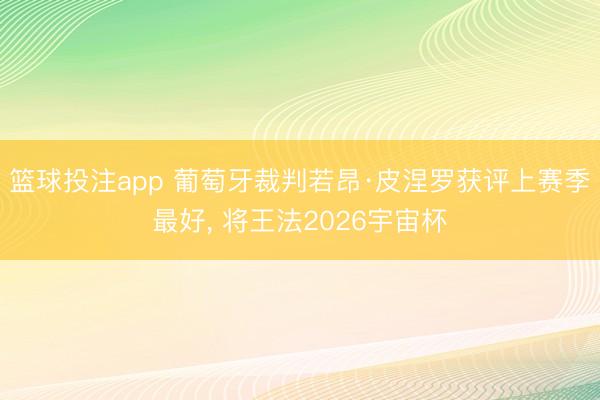 篮球投注app 葡萄牙裁判若昂·皮涅罗获评上赛季最好， 将王法2026宇宙杯