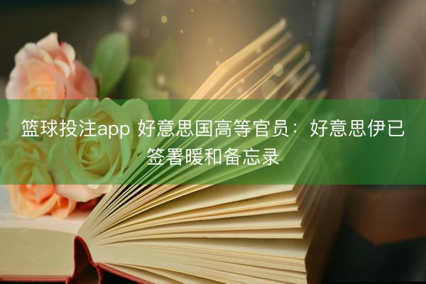 篮球投注app 好意思国高等官员：好意思伊已签署暖和备忘录